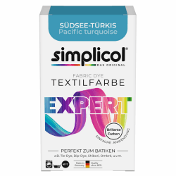 🎨 simplicol Textilfarbe expert Südsee-Türkis | Perfekt zum Batiken und für kreative DIY-Projekte Angebot bei HelloDeals