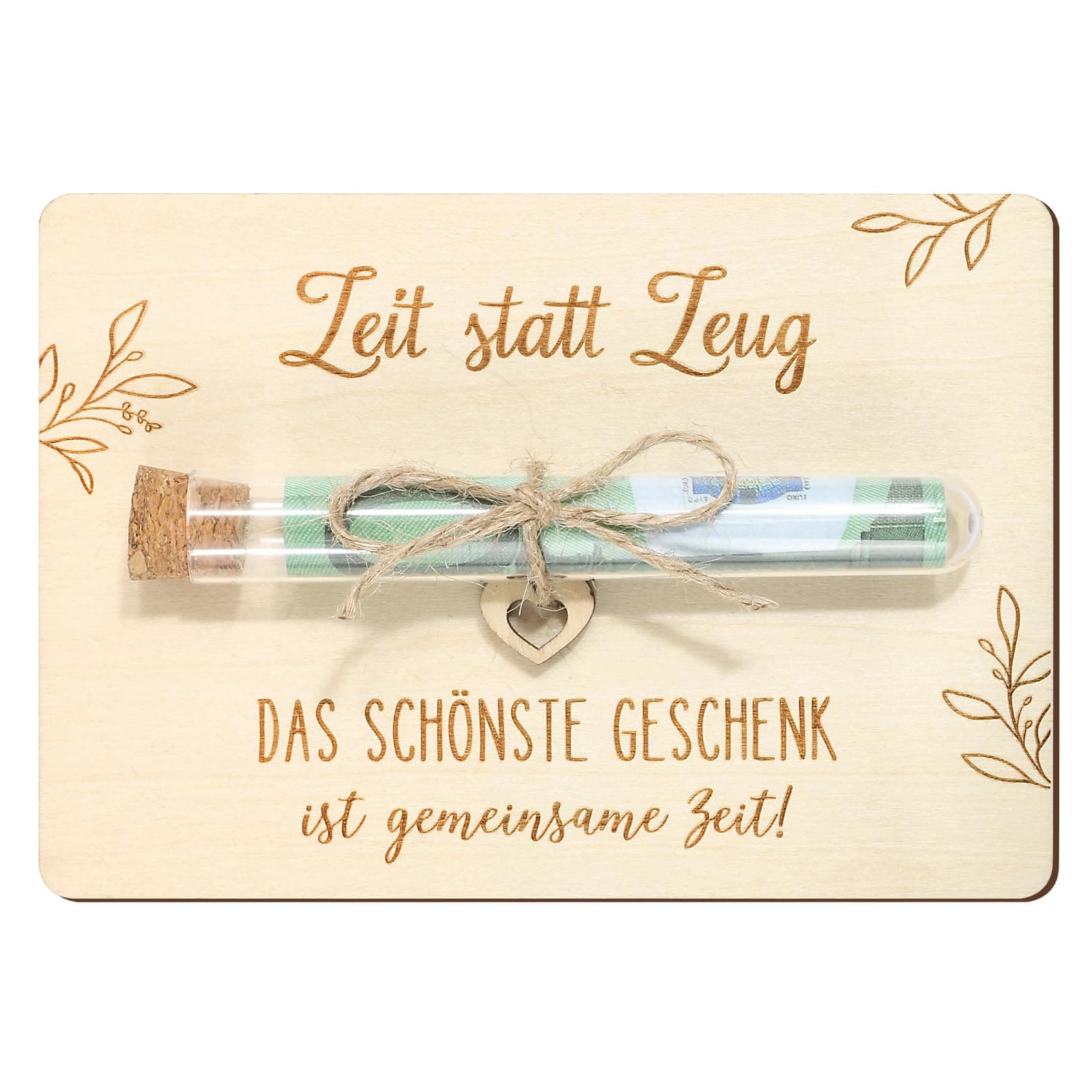 🎁 BOFUNX Zeit statt Zeug Geldgeschenke Verpackung mit Reagenzgläser 🎉