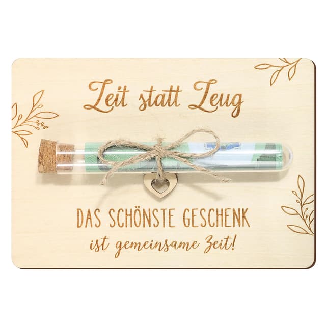 🎁 BOFUNX Zeit statt Zeug Geldgeschenke Verpackung mit Reagenzgläser 🎉