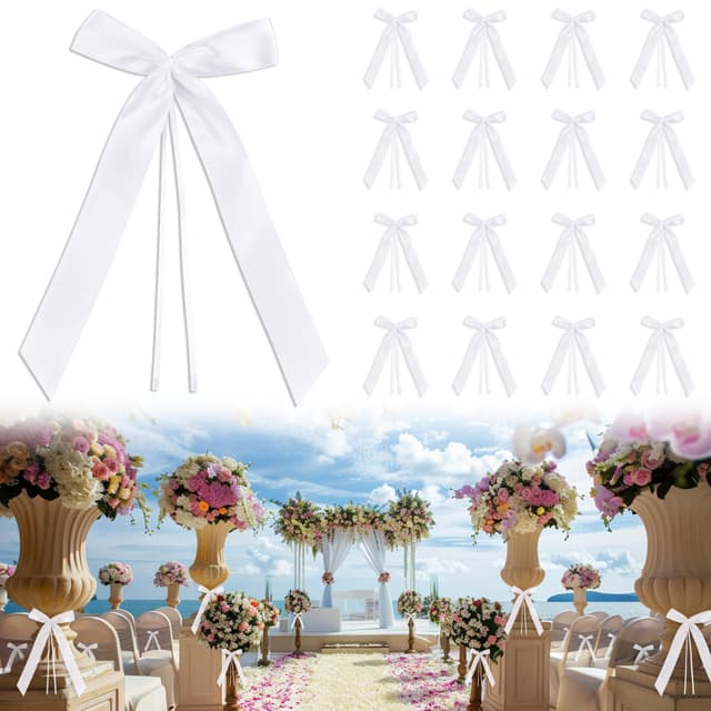 DazSpirit 100 Stück Autoschleifen Hochzeit Weiß 🎀🚗