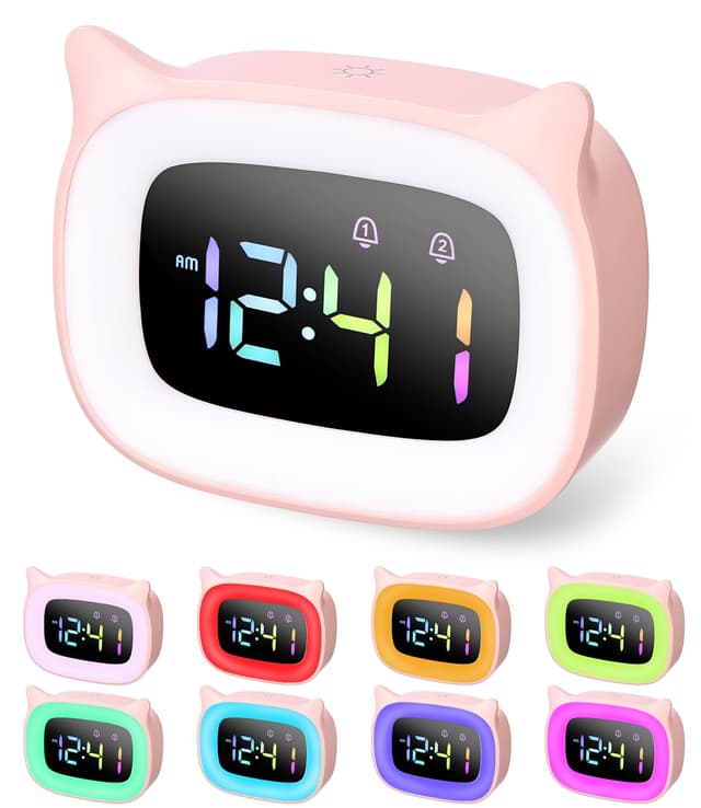 🌟 PERMUST Wecker Kinder - LED Kinderwecker mit 18 Klingeltönen und Snooze-Modus! 🕰️