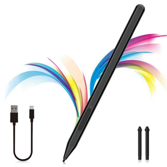 Milikilo Eingabestift für Microsoft Surface Pro11/10/9/8/X/7+/6/5/4/3/Surface 3, Surface Go 3/2/1, Surface Laptop/Studio/Book 4/3/2/1 Schwarz 🖊️