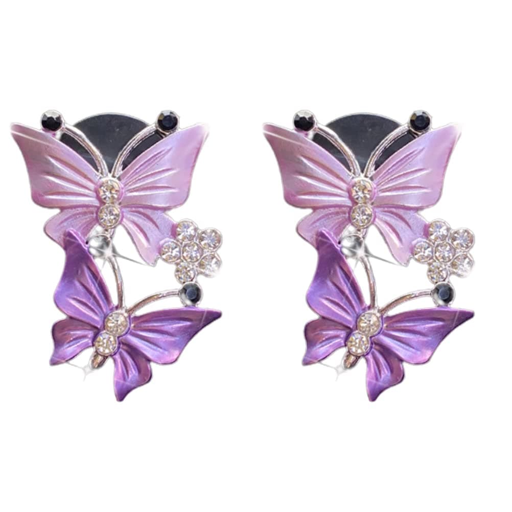 🦋 Mrisata 2 Stücke Schmetterling Auto Air Vent Clip 🚗💨 Auto Duft Auto Diffusor Lufterfrischer Auto Bling Zubehör (Lila) - Nur 4.49€