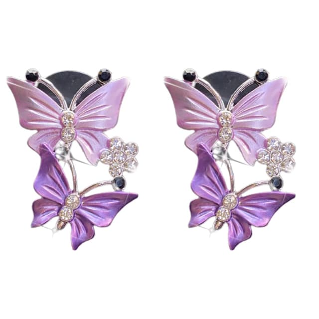🦋 Mrisata 2 Stücke Schmetterling Auto Air Vent Clip 🚗💨 Auto Duft Auto Diffusor Lufterfrischer Auto Bling Zubehör (Lila) - Nur 4.49€