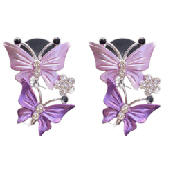 🦋 Mrisata 2 Stücke Schmetterling Auto Air Vent Clip 🚗💨 Auto Duft Auto Diffusor Lufterfrischer Auto Bling Zubehör (Lila) - Nur 4.49€ Angebot bei HelloDeals
