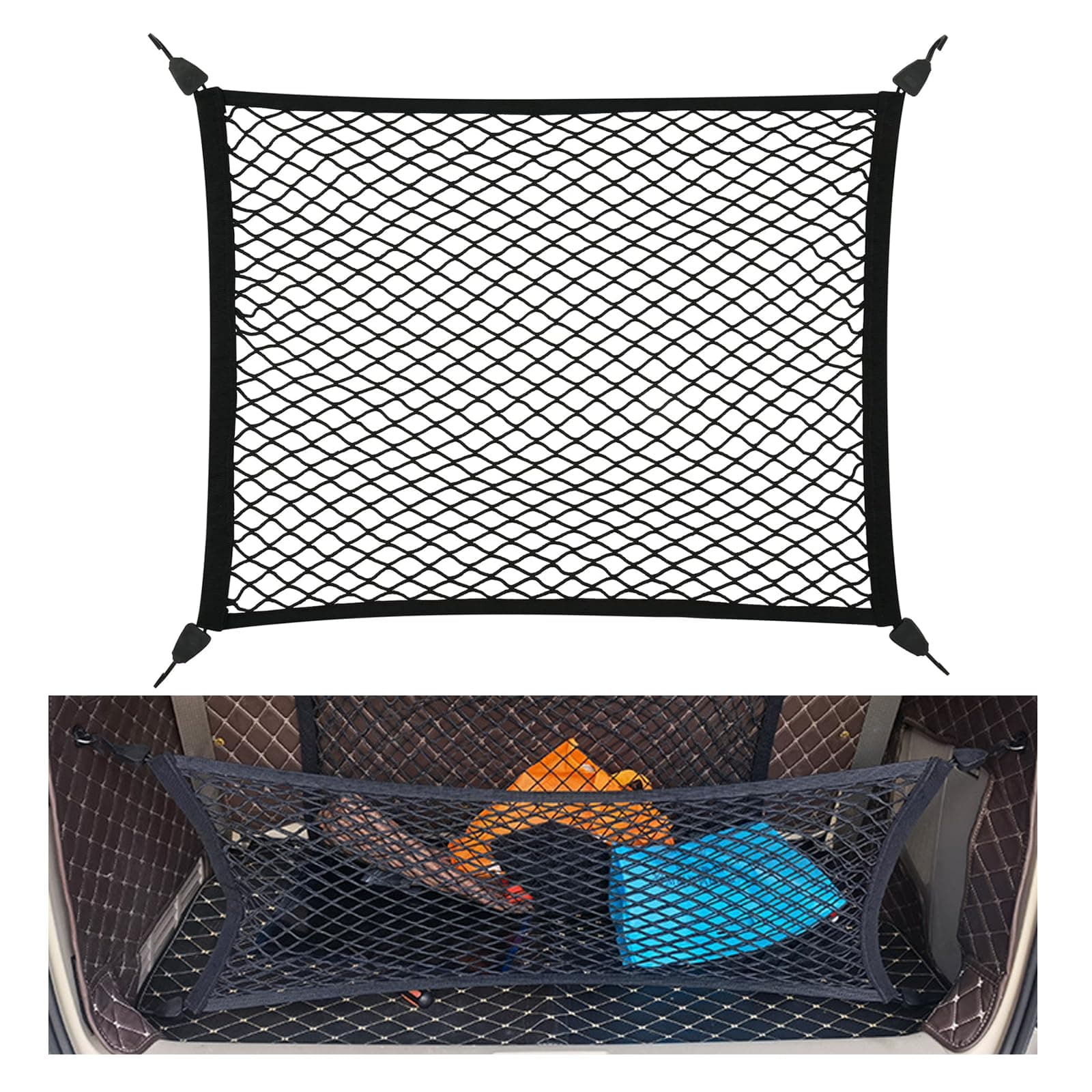 OMJMYY Kofferraumnetz Gepäcknetz Auto 80x60cm 🚗