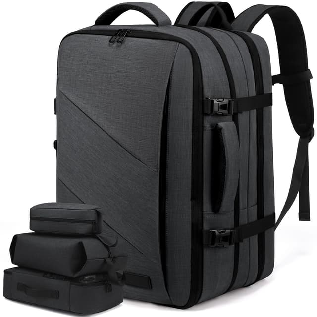 🎒 LOVEVOOK Rucksack Handgepäck Flugzeug - Schwarz 18 Zoll 1-grau 🛫