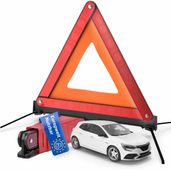 🚨 KFZ Warndreieck ECE R27 Notfalldreieck 2025 rot, Dreieck Autozubehör Pannendreieck Auto Triangle - für Unfall & Pannen - Angebot! Angebot bei HelloDeals