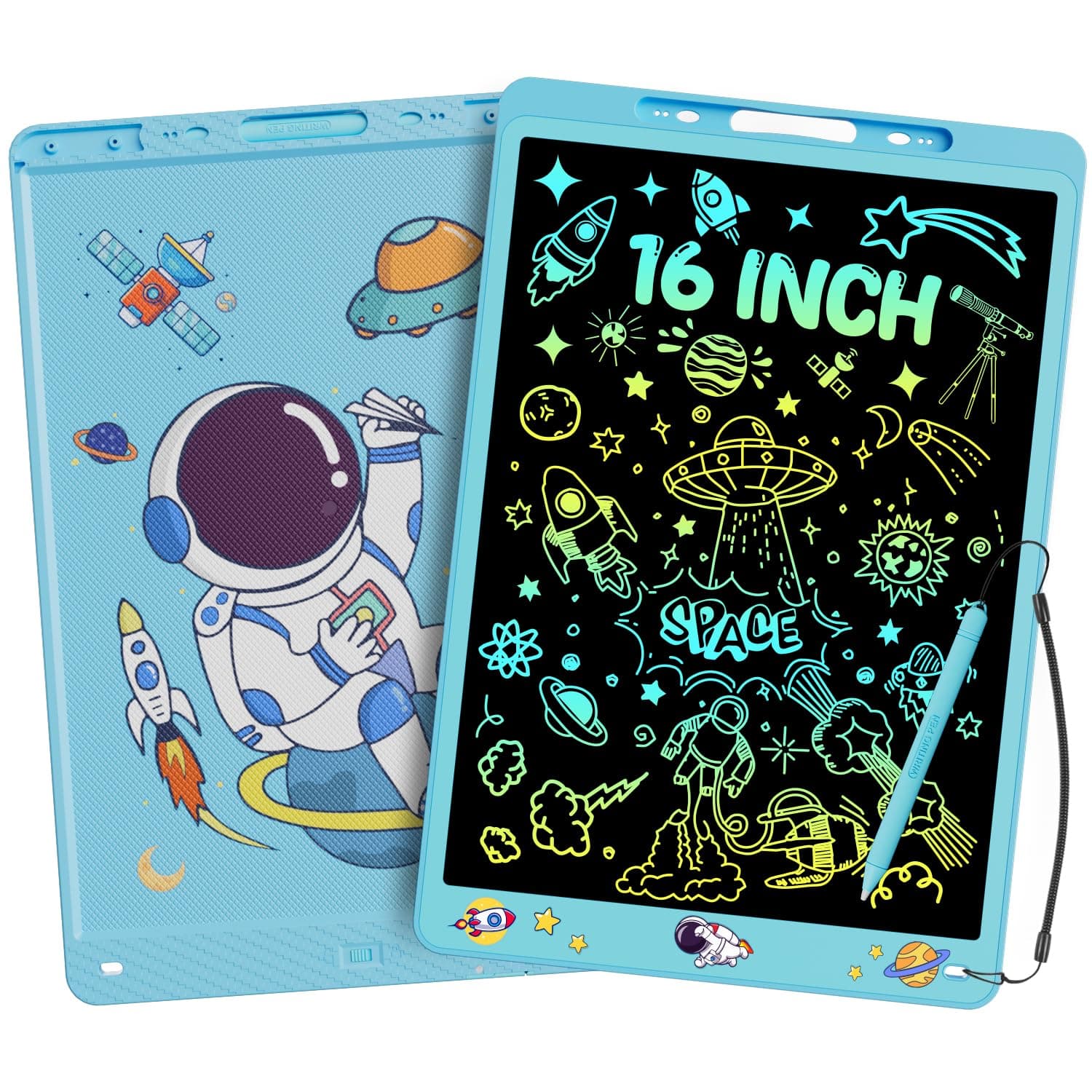 Bunter LCD Schreibtafel 16 Zoll für Kinder und Erwachsene 🌈🎨