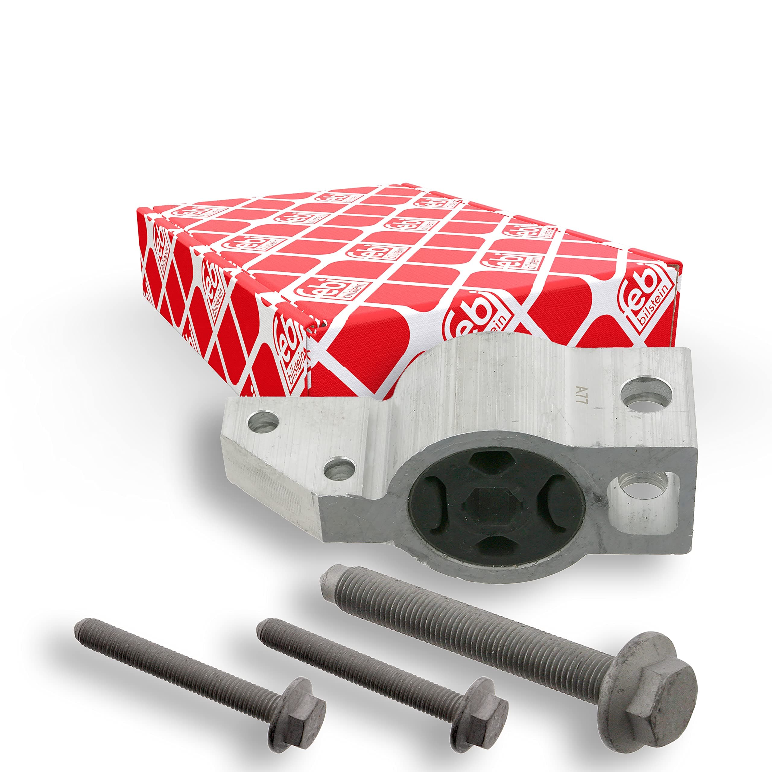 🔧 febi bilstein 32541 Querlenkerlager mit Halter und Schrauben, 1 Stück, silber Vorderachse rechts Single - Made in Germany 🇩🇪