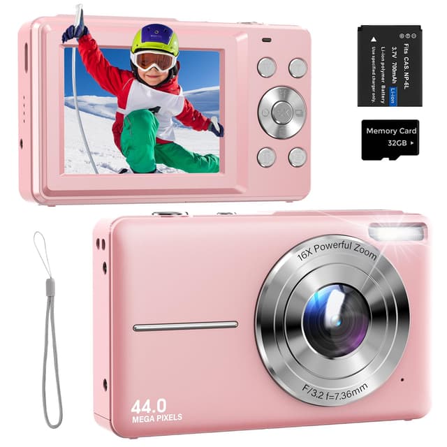 Digitalkamera 44MP 1080P FHD Kompakt 📸🌟
