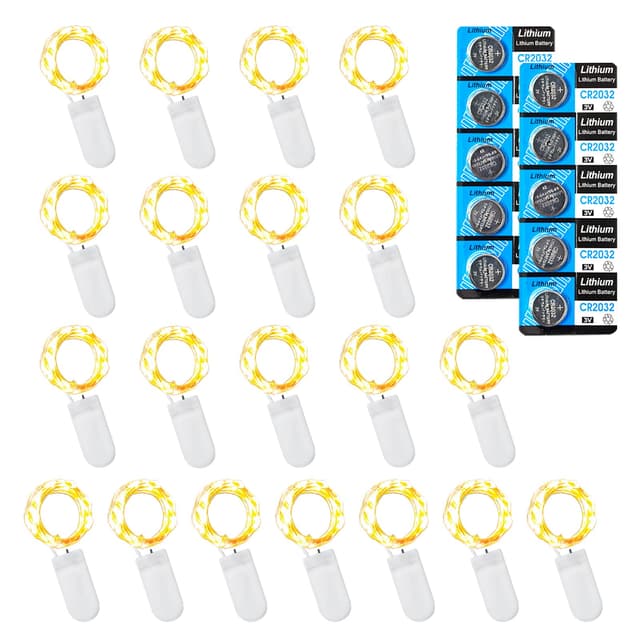 LEECOCO 1M LED Lichterkette mit Batterie, Warmweiß 🌟🎉