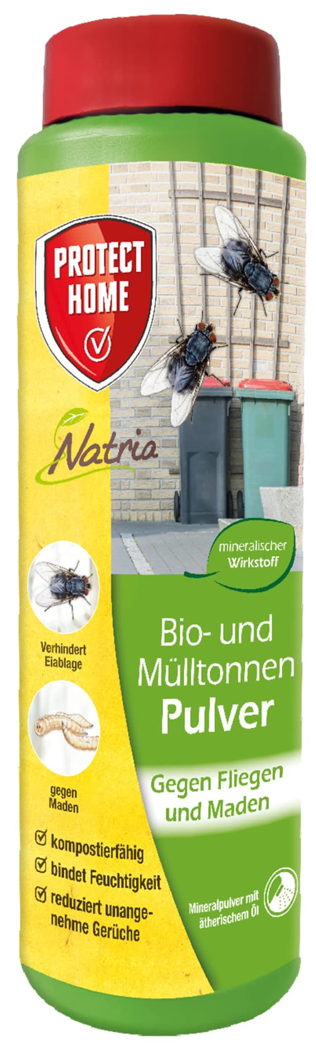 🦟🌿 PROTECT HOME Natria Bio- und Mülltonnenpulver - Gegen Maden und Fliegen!