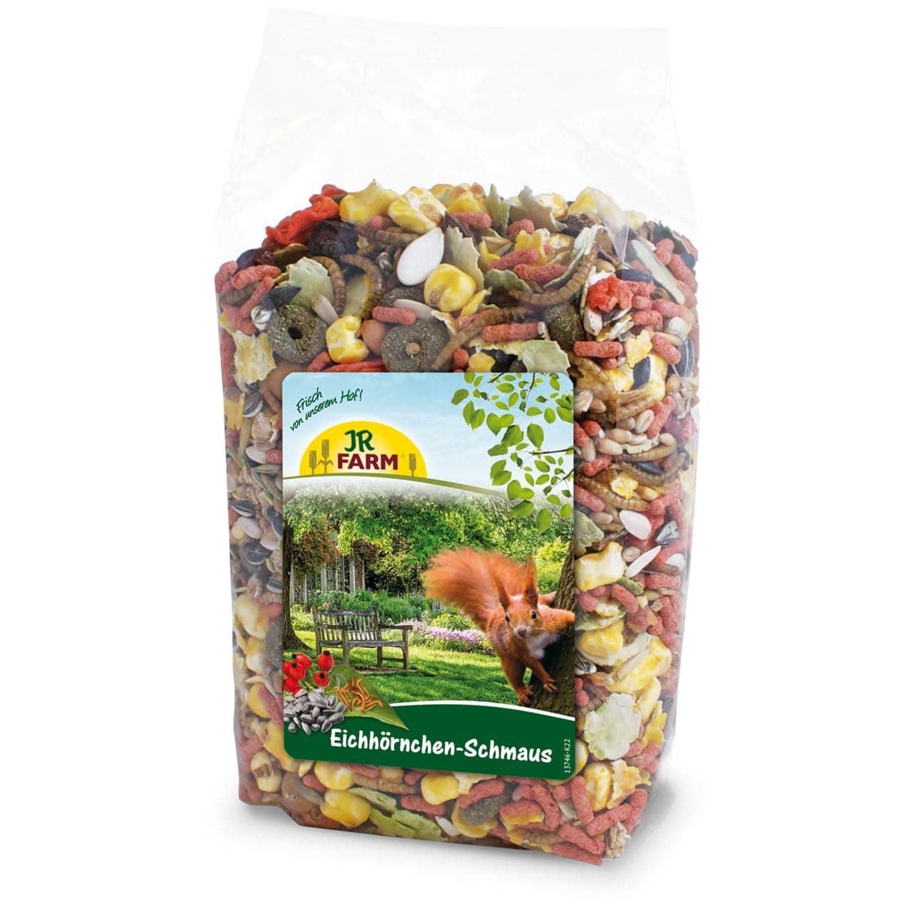 🐿️ JR FARM Eichhörnchen-Schmaus 600g 600 g (1er Pack) - Natur Pur & Bunter Mix! 🌰🍎🌿