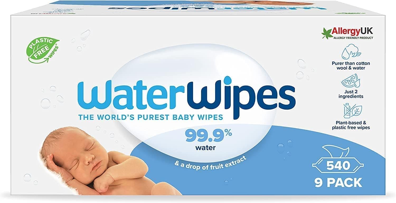 🌿👶 WaterWipes plastikfreie Baby-Reinigungstücher 540 Stück - Deal