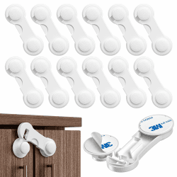 Kimsky 12 Stück Kindersicherung Schrank, Weiß Kindersicherung Schubladen für Babys und Kleinkinder 👶🔒 Angebot bei HelloDeals