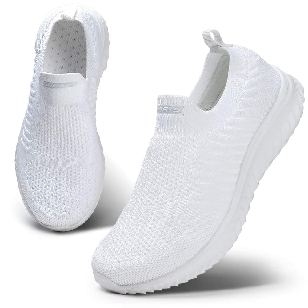 👟 HKR Damen Slip On Sneaker Memory Foam Turnschuhe Sportschuhe Bequeme Schlupfschuhe 39 EU Weiß - 33.98€ + kostenloser Versand!