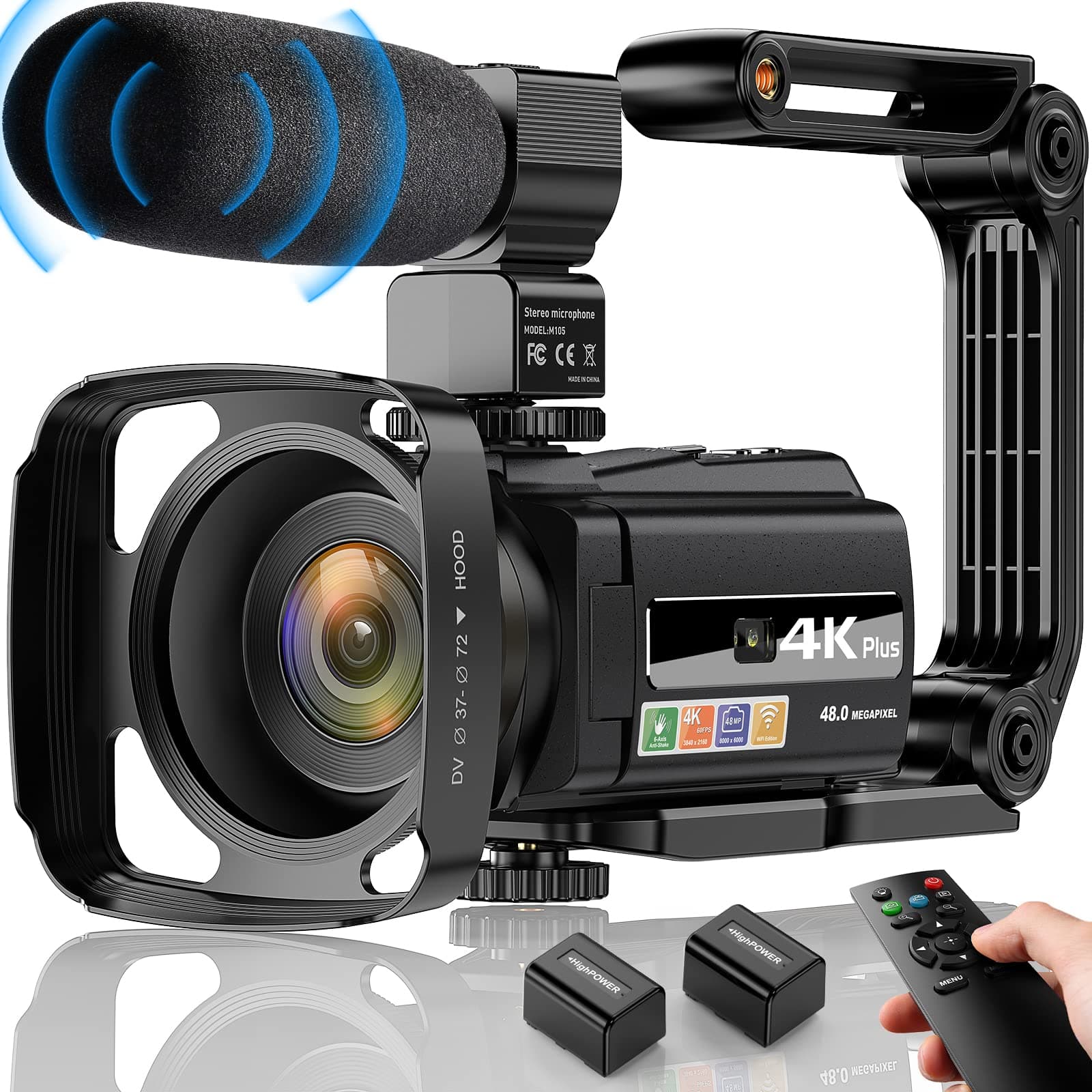 4K VideoKamera Camcorder UHD 48MP WiFi IR Nachtsicht Vlogging Kamera 📹🌟