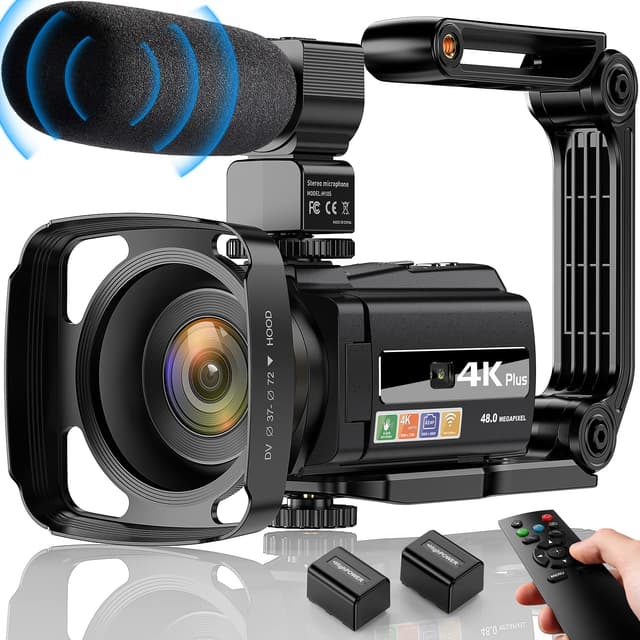 4K VideoKamera Camcorder UHD 48MP WiFi IR Nachtsicht Vlogging Kamera 📹🌟