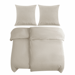 ATsense Bettwäsche 135x200 cm Baumwolle 4teilig - Beige 🛏️🌿 Angebot bei HelloDeals