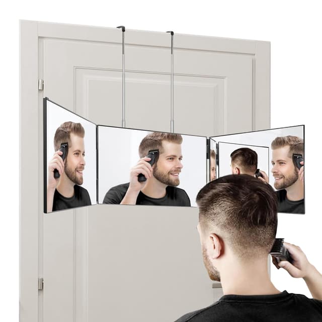 🌟 GOQELK 360 Grad Spiegel -Spiegel Haare Selbst Schneiden Faltbarer Rasierspiegel