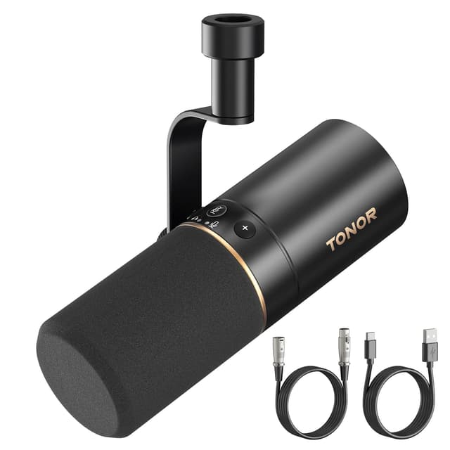 TONOR USB/XLR Dynamisches Mikrofon TD510 Schwarz 🎤🎶