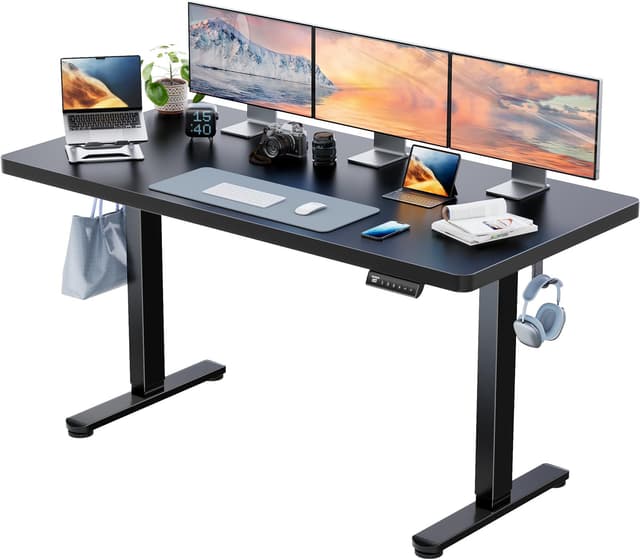 HUANUO Höhenverstellbarer Schreibtisch 160x80cm ⚙️🖥️