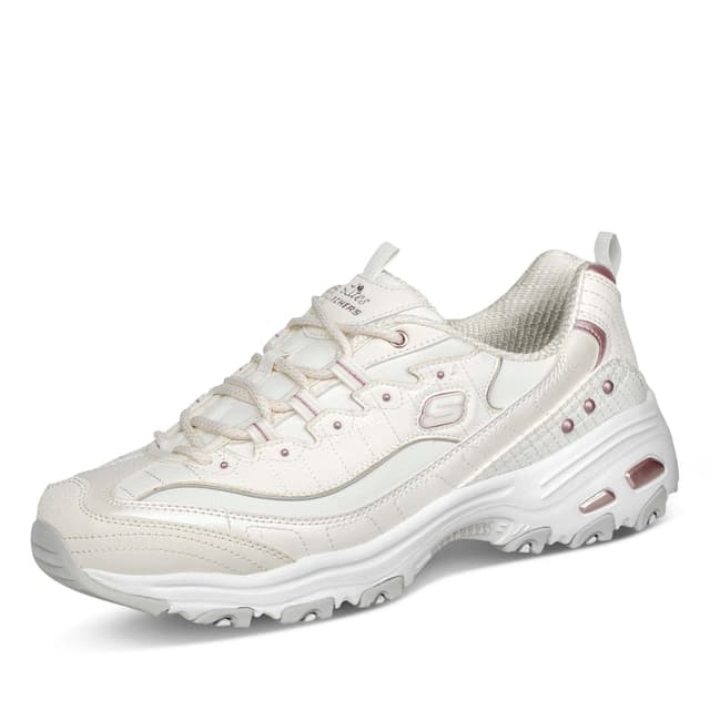 👟🌸 Reduziert! Skechers Damen 149267 Wlv Sneaker 38 EU Weißer Duraleather Lavendelbesatz