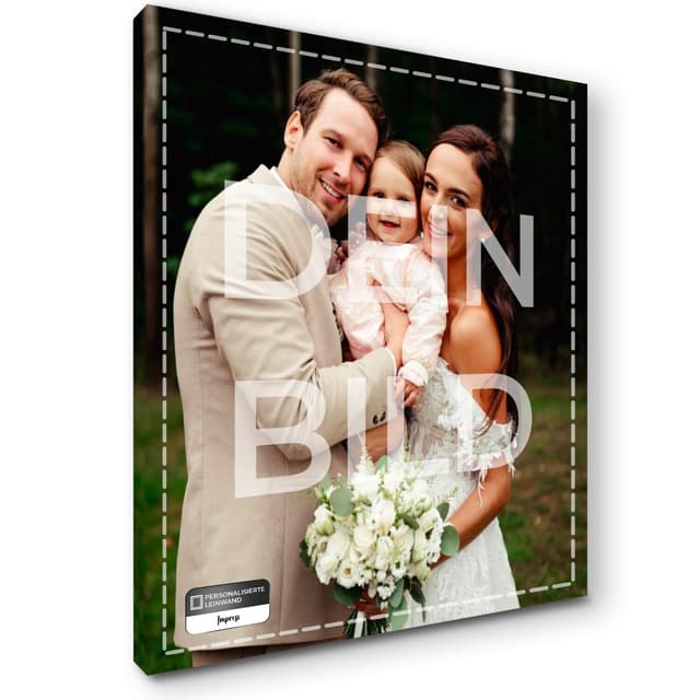 🖼️ Personalisiertes Foto-Leinwandbild mit Holzrahmen | Hochwertige Leinwand aus Canvas