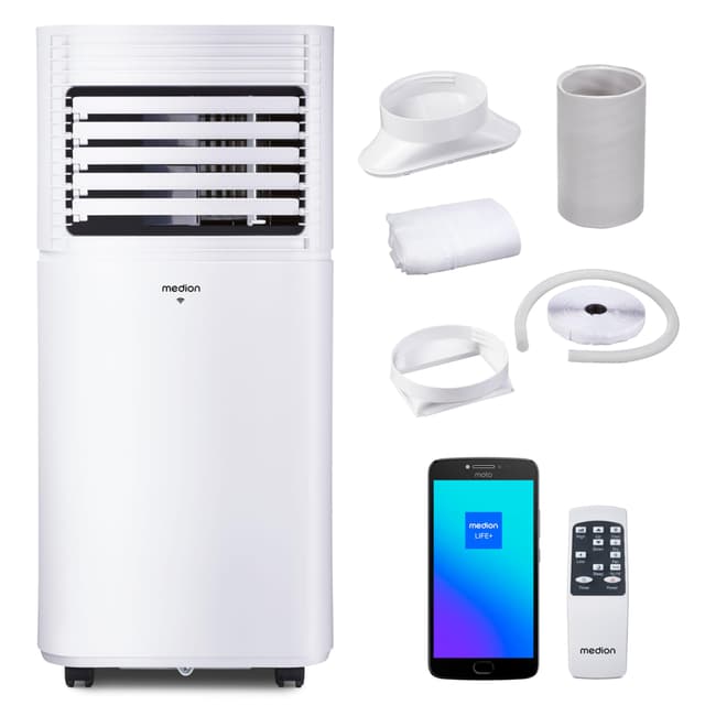 MEDION Smarte Mobile Klimaanlage mit Abluftschlauch P701 (7000 BTU) 🌬️📱