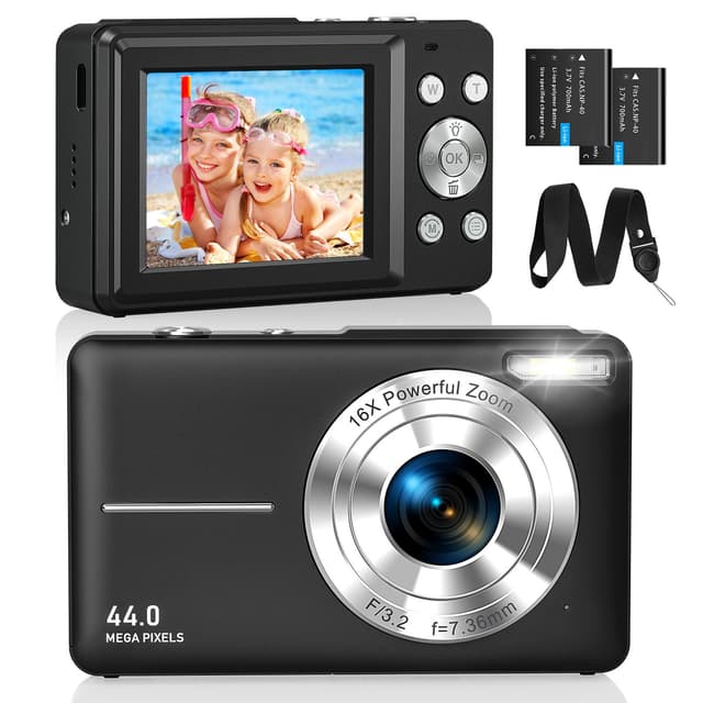 CAMKORY Digitalkamera Fotokamera FHD 1080P 44MP Kompaktkamera 📸