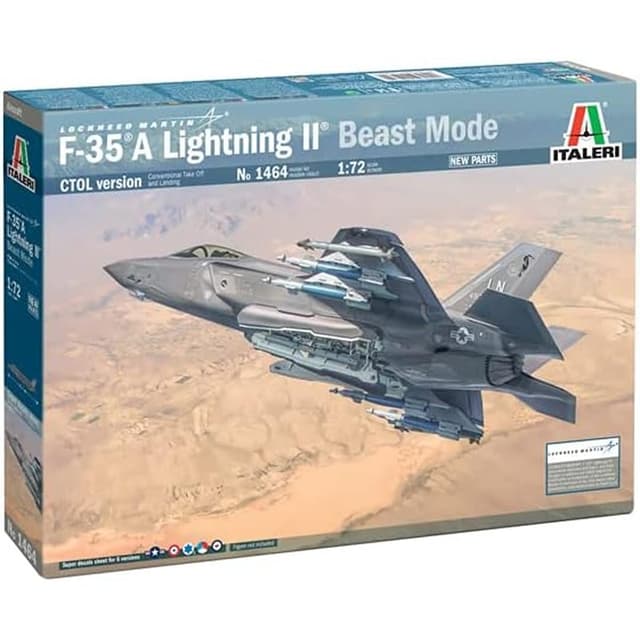 🛩️ Italeri 1464S 1:72 F-35A (Beast Mode) - Modellbau Bausatz