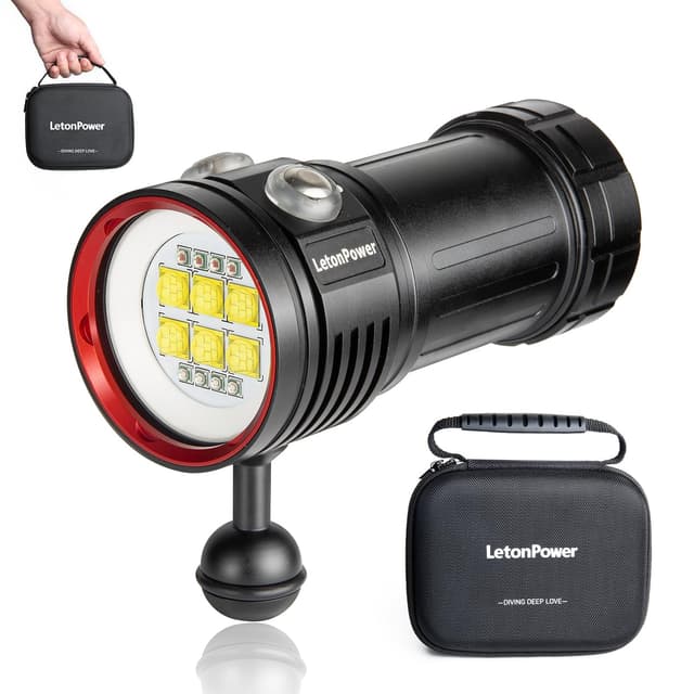 Tauchlampe LetonPower L24 12000Lumens Taschenlampe tauchen 🌊🔦