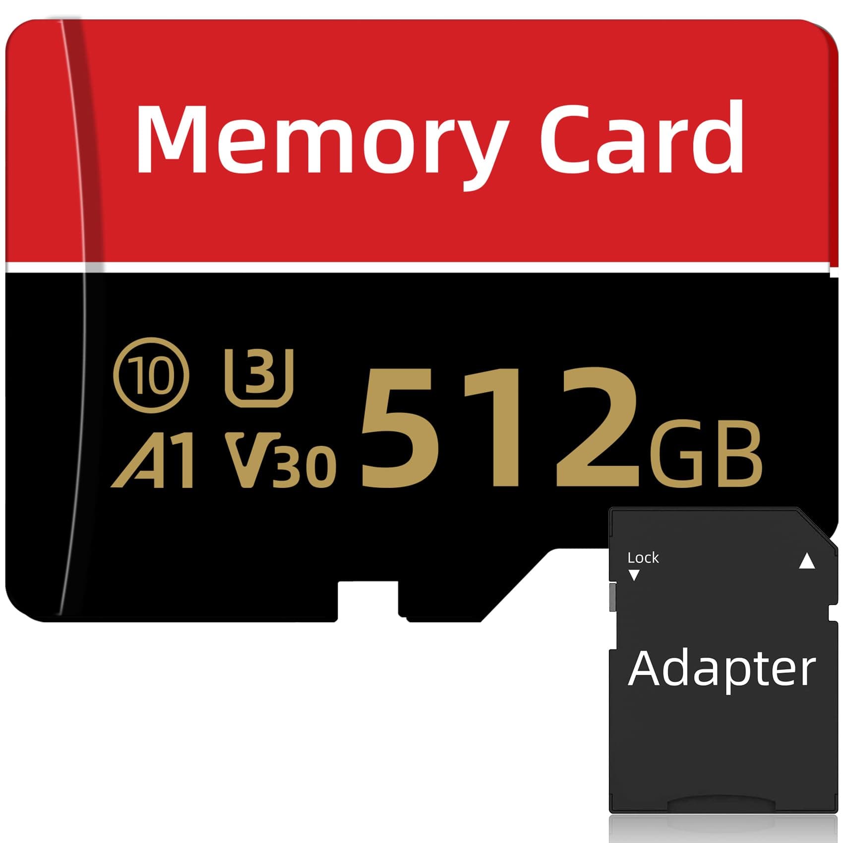 🚀 Qappkayo Speicherkarte 512GB: Flash-Speicherkarte für Action-Cam, Kamera, Smartphone und Tablet