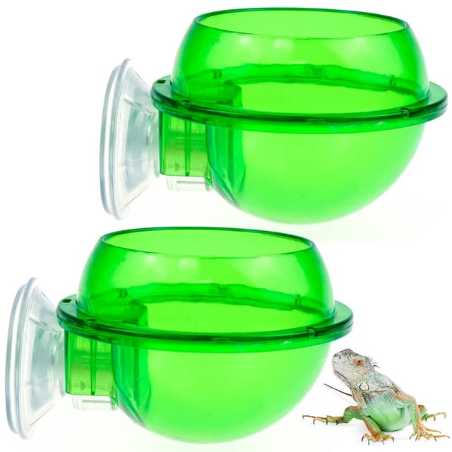 🦎🍴 OVBOVA 2 Stück Reptile Feeder Saugnapf - Deal des Tages! 🍴🦎