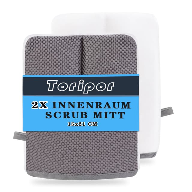 🚗🧤 Auto Innenraum Scrub Handschuhe Pads Set - NEUHEIT! 🧼🧽