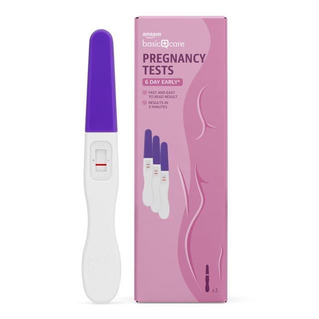 🤰 Amazon Basic Care Schwangerschafts-Frühtests 6 Tage, 3 Stück (1er-Pack) 3 Stück (1er Pack) 🤰