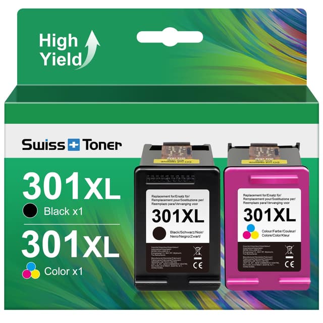 Swiss Toner 301XL 301 XL Patronen Kompatibel für HP 301 Druckerpatronen Multipack 🖨️🌈