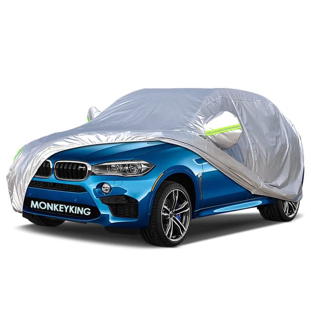 🚗🌞🌨 MonkeyKing Autoabdeckung Vollgarage Wasserdicht Autoplane - 21.99€ & Gratis Versand