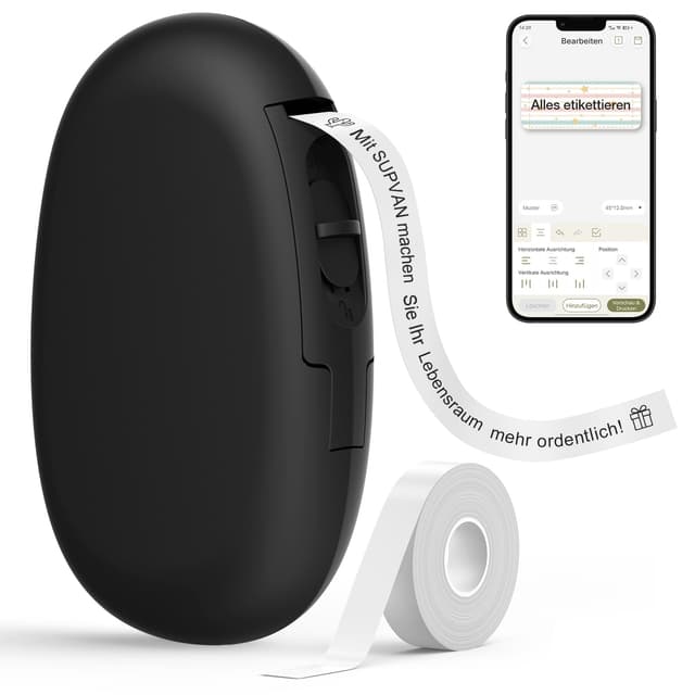 🏷️ SUPVAN Katasymbol Etikettendrucker - Mini Bluetooth E10 Selbstklebendes Etikettiergerät 🖨️