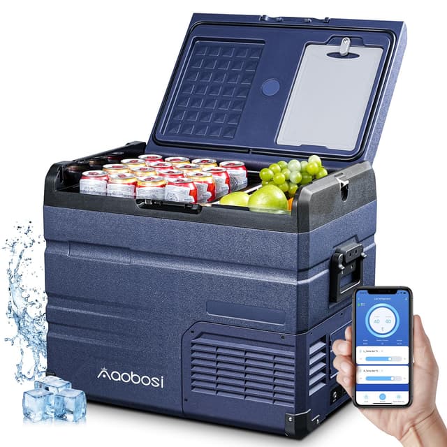 AAOBOSI Kompressor Kühlbox 46 L mit Dual Zone -20 °C | Kühlbox Auto mit App-Steuerung