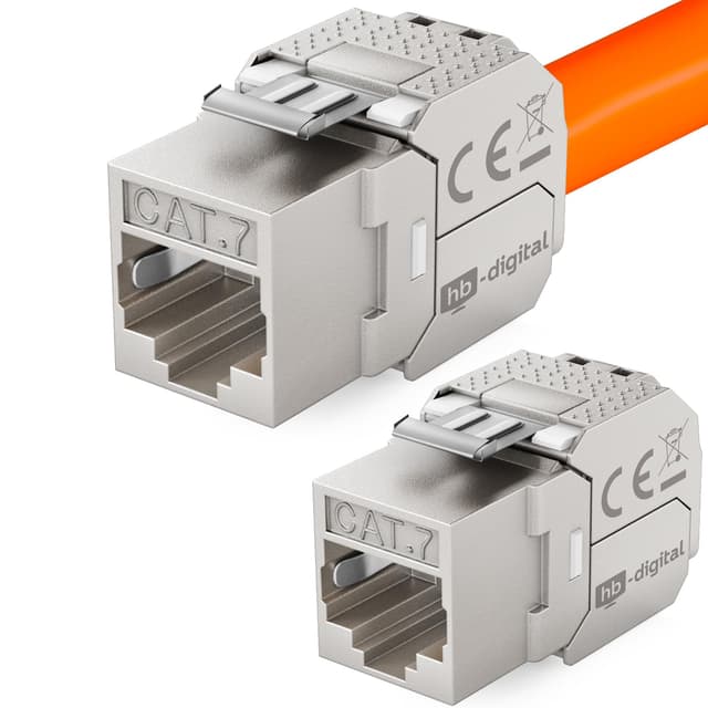 HB-DIGITAL 2x CAT 7 Keystone RJ45 Modul Buchse 🚀