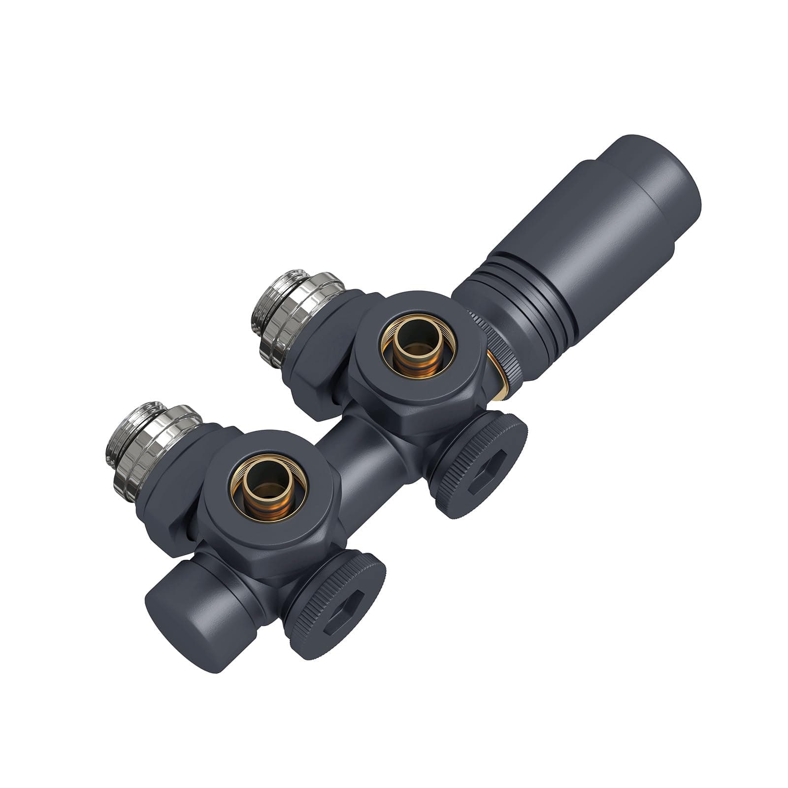 EMKE Multiblock Heizkörper Ventil mit Thermostat 16mm Anthrazit 🛠️