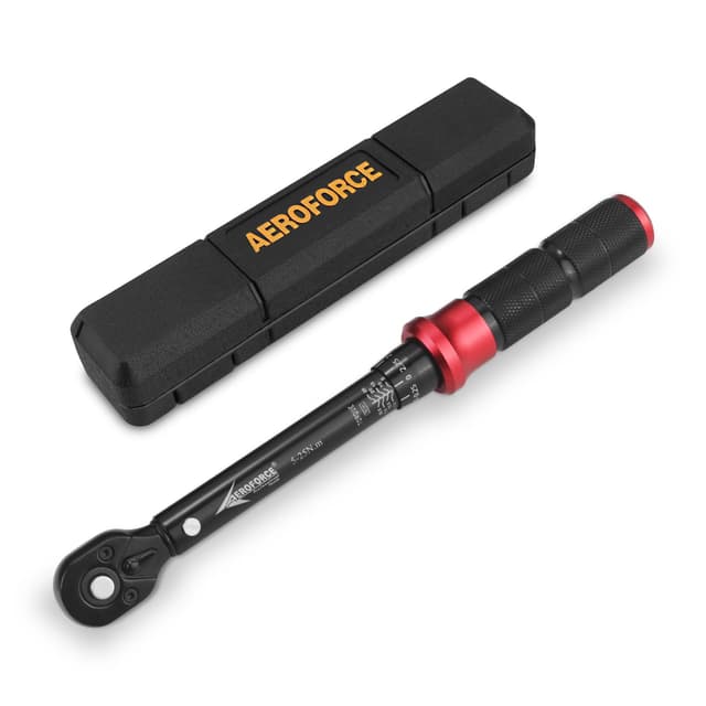 Angebot: AEROFORCE Drehmomentschlüssel 1/4-Zoll mit 72-Zahn-Dual-Richtungsumkehr (5-25 NM) 🔧🔩