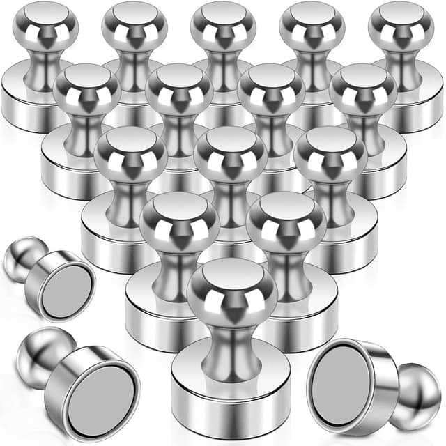 Starke Neodym Magnete Extra Stark - 18 Stück Mini Magnet für Kühlschrank, Magnettafel, Kegelmagnete, Stecktafel, Pinnwand