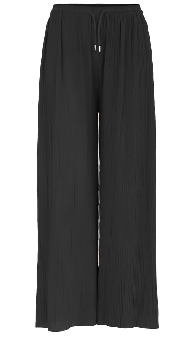 🌟 Van Der Rich ® - Weite Plissee Hose High Waist und Verstellbar Bänder - Damen Einheitsgröße Schwarz 🌟