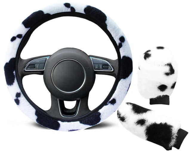 Cysocool 3Pcs Universal Plüsch Auto Lenkradhülle Handbremse Gangschaltung Abdeckung 🚗🌟