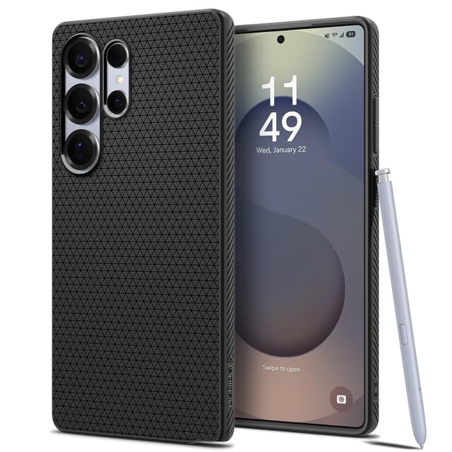 📱 Spigen Liquid Air Hülle für Samsung Galaxy S25 Ultra - Schwarz Matte Black