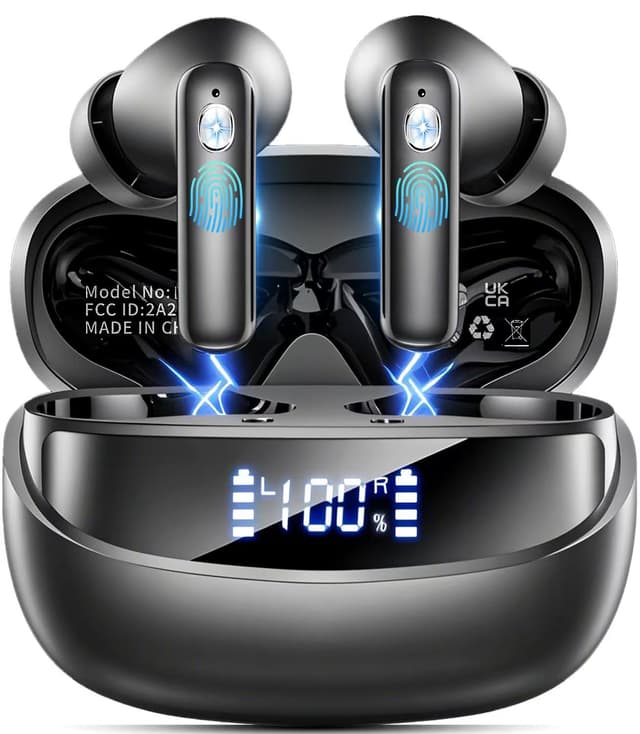 🎧 Bluetooth Kopfhörer | Kabellos Bluetooth 5.4 HiFi Stereo | IP7 Wasserdicht | 50 Std Spielzeit | Nero von Nacht