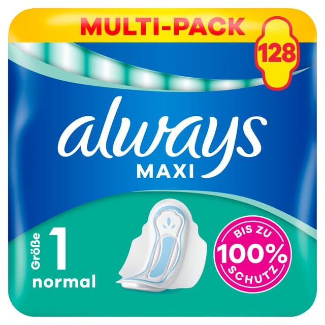 🔥 Angebot: Always Maxi Normal Binden Mit Flügeln (Größe 1) 16 Stück!
